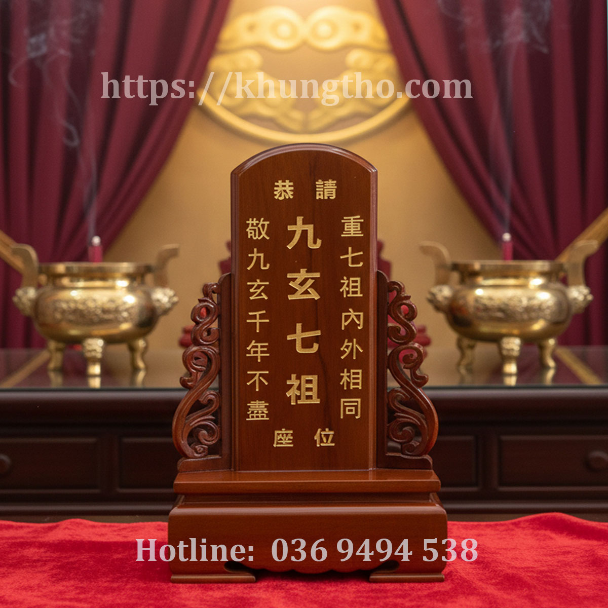 Bài vị Cửu Huyền Thất Tổ chữ Hán