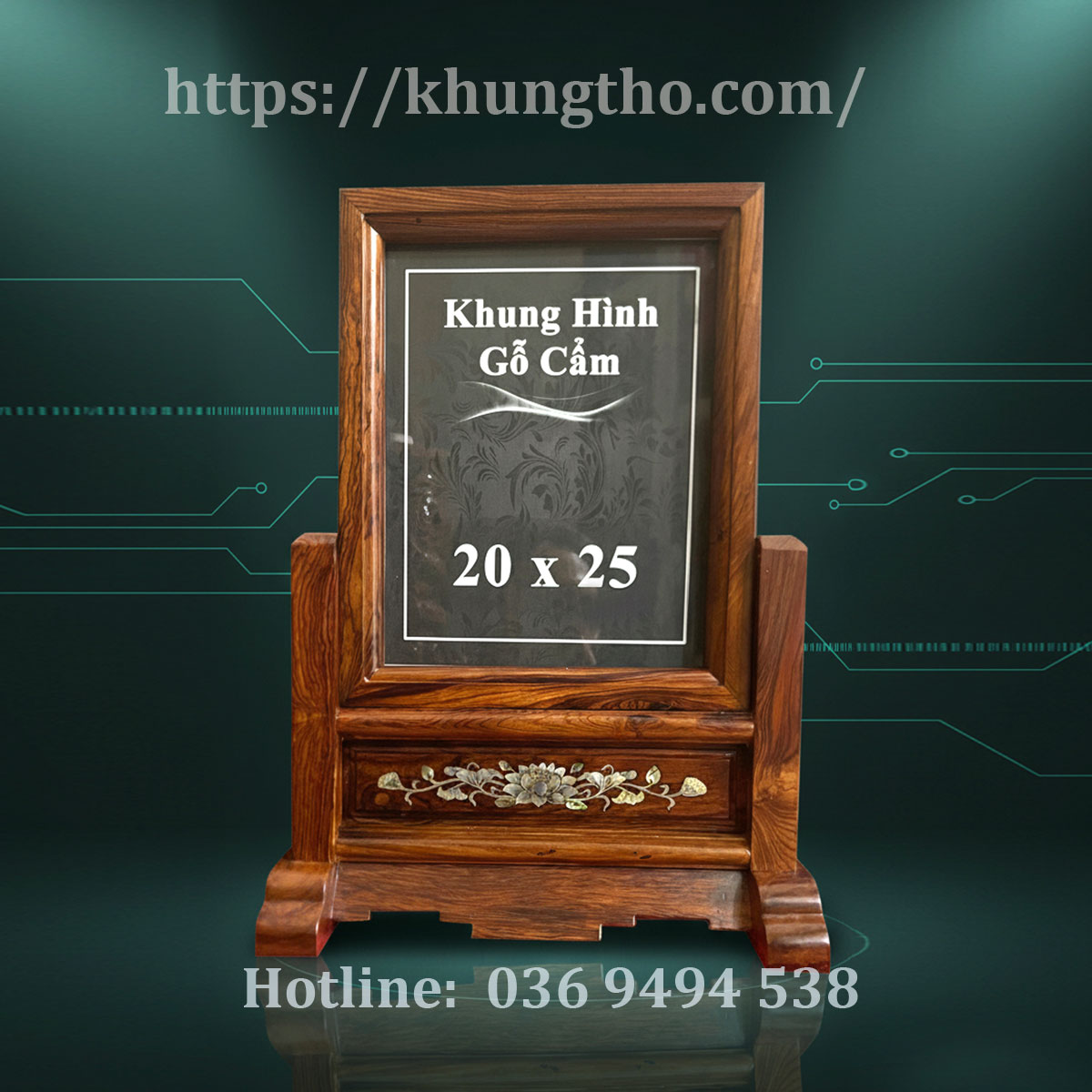 Mẫu khung ảnh thờ cẩn ốc xà cừ 2025