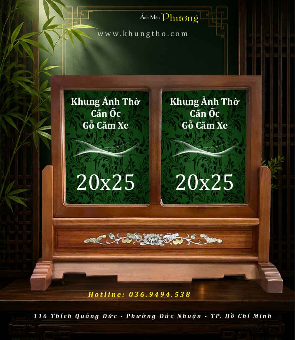 khung ảnh thờ cha mẹ gỗ tự nhiên
